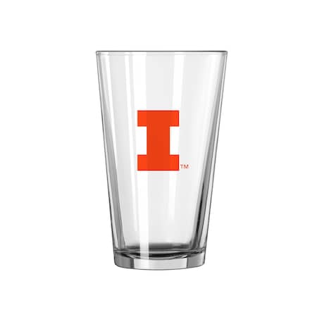 Logo Brands Illinois 16oz Gameday Pint Glass 151-G16P-1